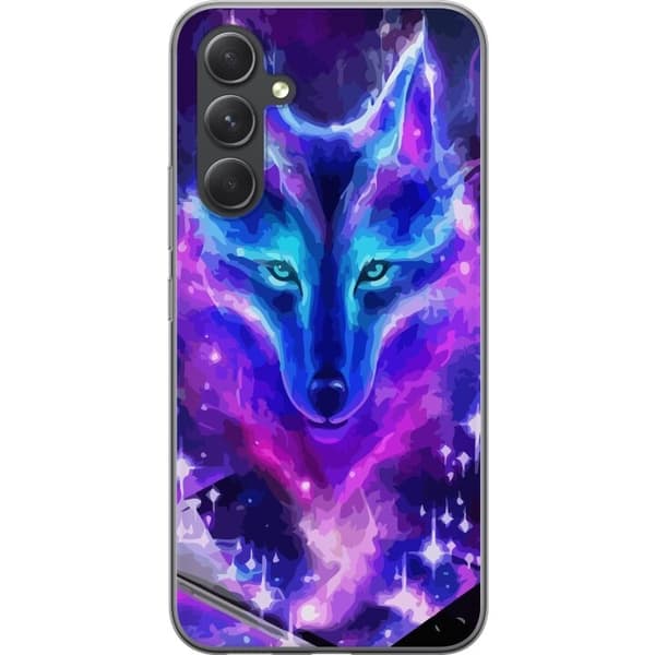 Telefontaske til Samsung Galaxy S24 med Neon Wolf
