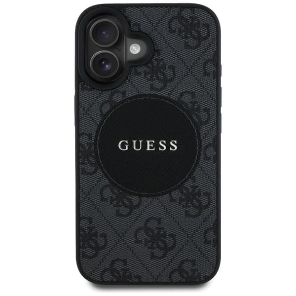 Guess telefontaske til iPhone 16 MagSafe 4G Circle - Sort
