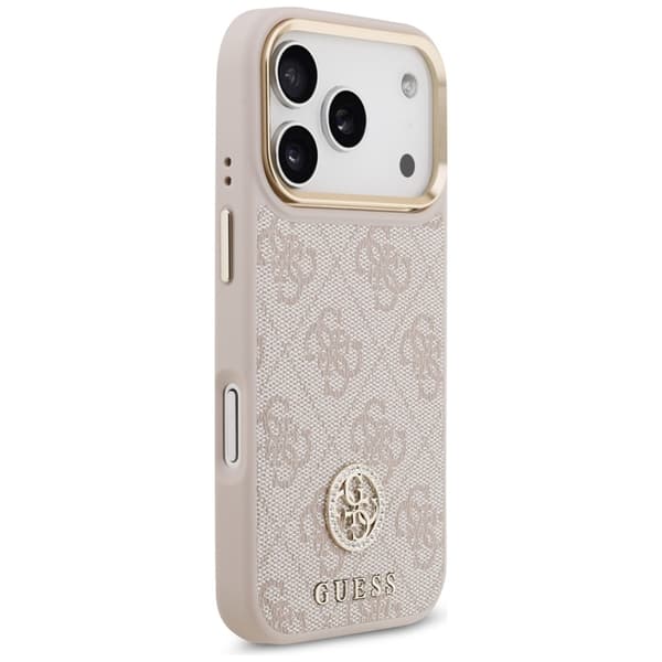 Guess Mobilskal till iPhone 17 Pro Magsafe Strass Logo - Rosa