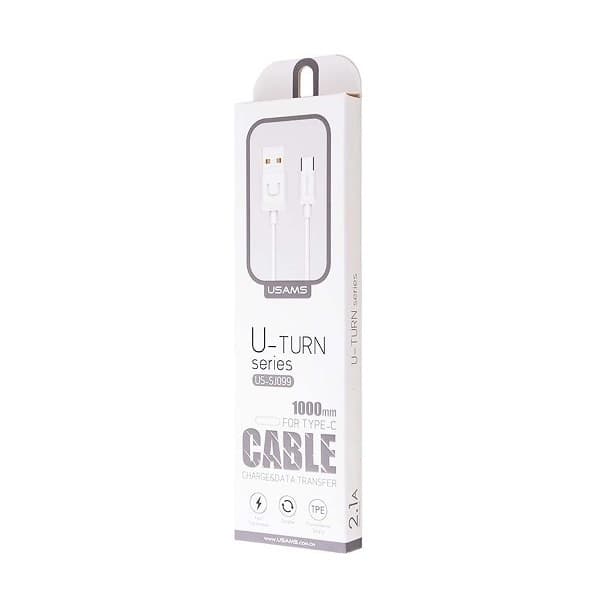 USAMS U-Turn USB-C Kabel 1 m TCUSBXD02 - Vit