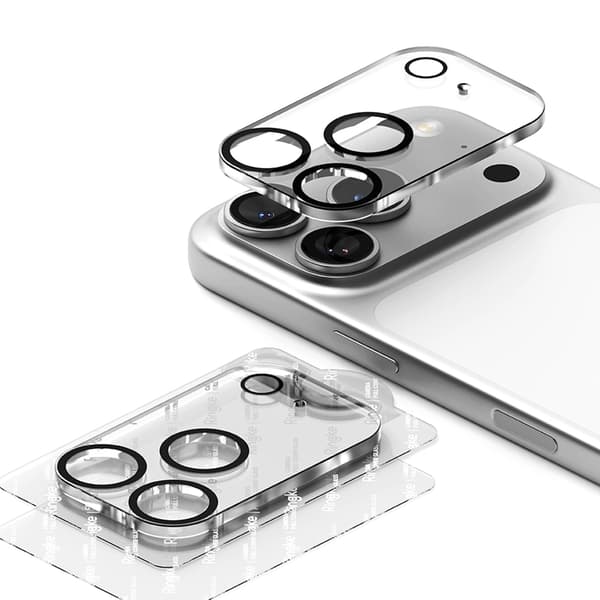 [2-Pack] Ringke kameraomslag hærdet glas til iPhone 17 Pro - sort