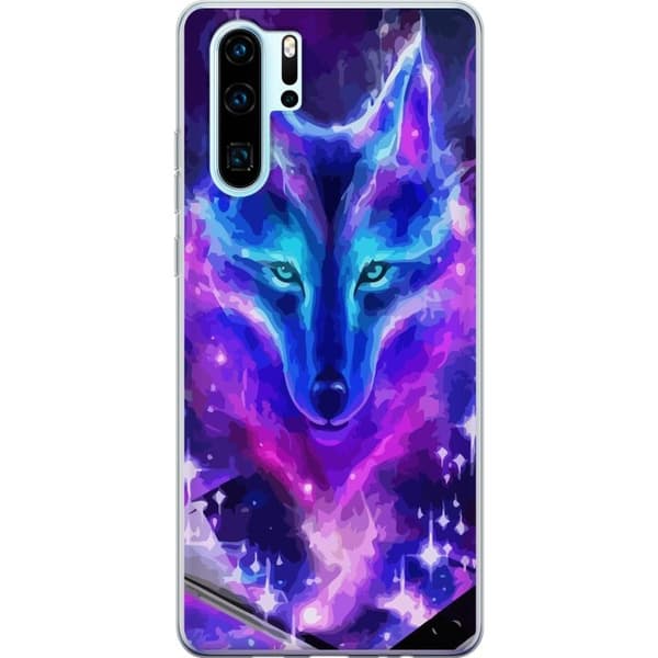 Telefontaske til Huawei P30 Pro med Neon Wolf