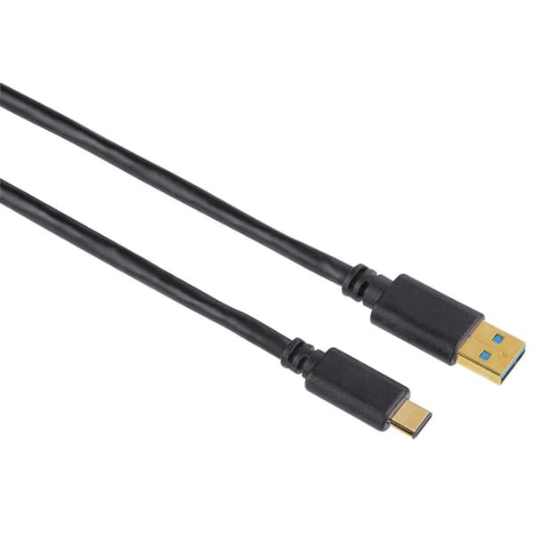 HAMA Kabel USB-C-USB-A 3.1 Han/Han Guld Sort 1,8m