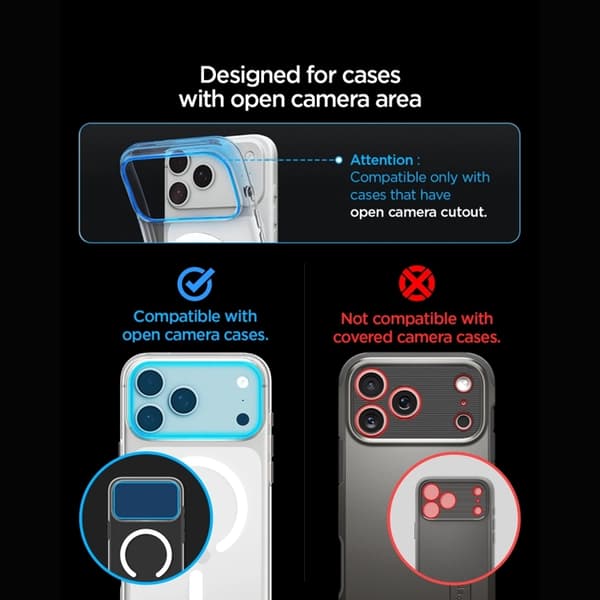 Spigen Härdat Glas Kamera Linsskydd För iPhone 18 Pro Max/17 Pro Max EZ Fit
