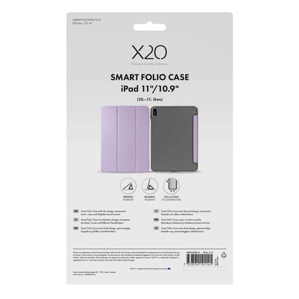 X2O Smart Folio Case Apple iPad 11"/10.9" Lavender