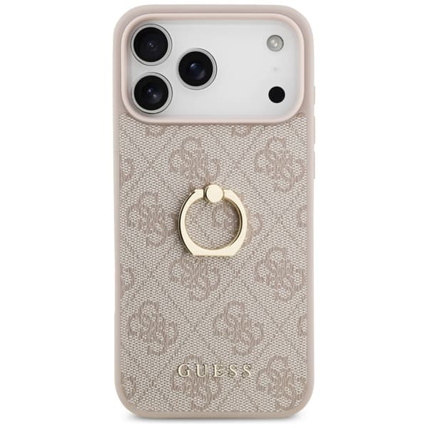 Guess Mobilskal till iPhone 17 Pro Max Ringställ - Rosa