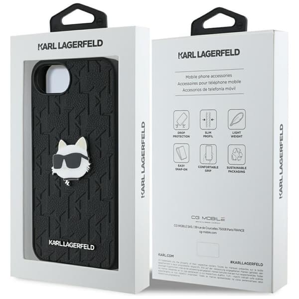 Karl Lagerfeld Mobilskal till iPhone 16e Monogram Choupette Head