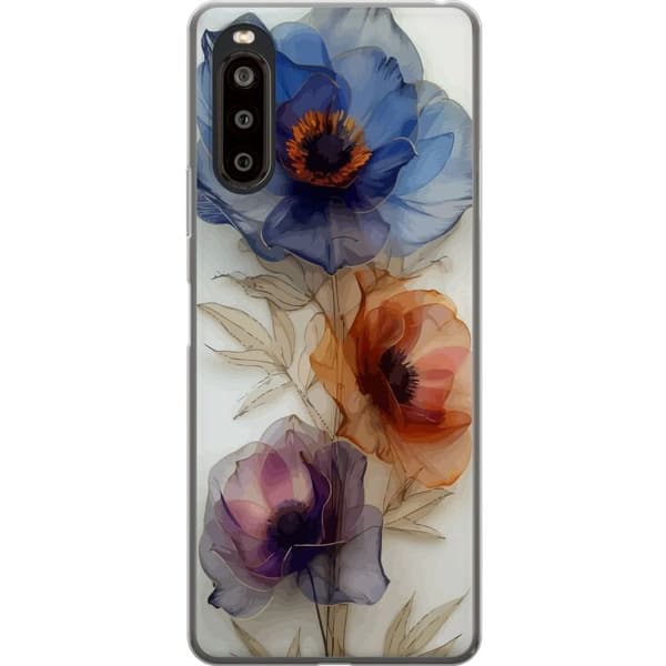 Mobiletui til Sony Xperia 10 II med Silke Blomster