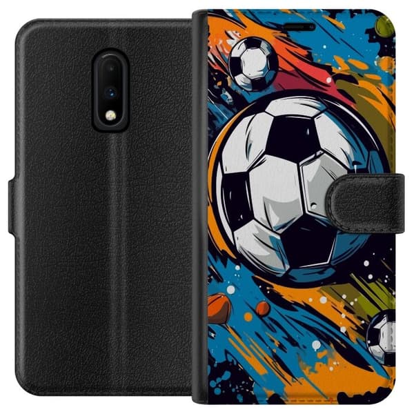 OnePlus 7 tegnebogsetui med fodbolde