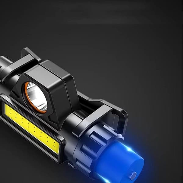 4i1 Hoved Lommelygte LED med Magnet og Batteri - Sort