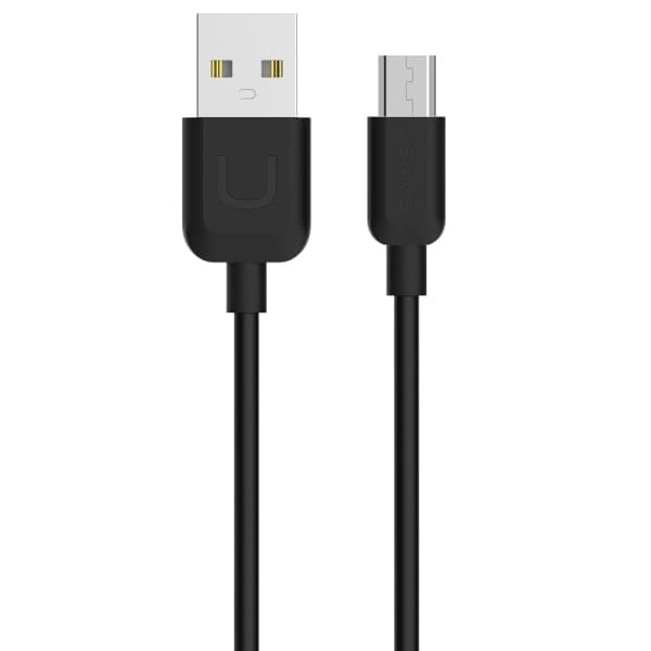 USAMS Kabel U-Turn MicroUSB 1m sort 2A MICUSBXD01