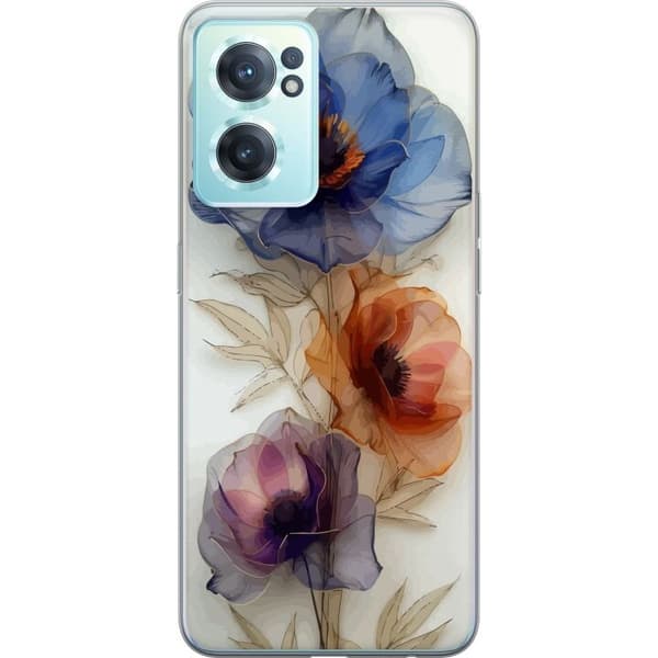 Taske til OnePlus Nord CE 2 5G med silkeblomster