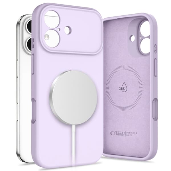 Tech-Protect iPhone 17 Magsafe Silikone Telefontaske - Lilla