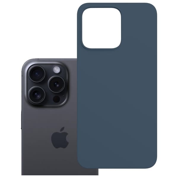 3MK Telefontaske til iPhone 15 Pro Max MagSafe Silicone Hardy - Blå