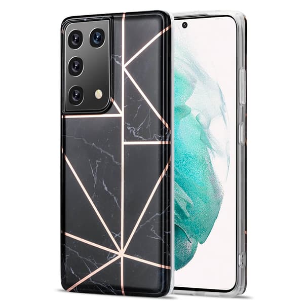BOOM - Gitterdæksel Galaxy S21 Ultra - Sort Marmor
