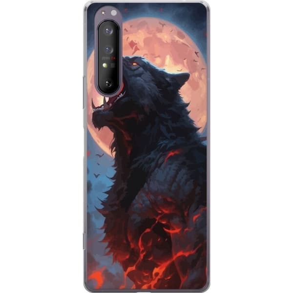 Telefontaske til Sony Xperia 1 II med Howling Wolf