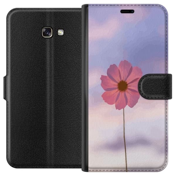 Pung Taske til Samsung Galaxy A3 (2017) med lyserød blomst
