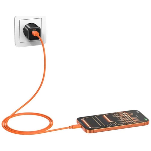 USAMS USB-A til USB-C Kabel 3A 1m Silikone U98 - Orange