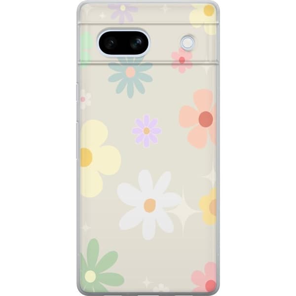 Mobilskal till Google Pixel 7a med fejdande blommor