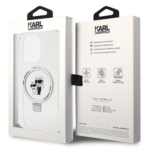 Karl Lagerfeld Telefontaske til iPhone 15 Pro MagSafe Ringstativ