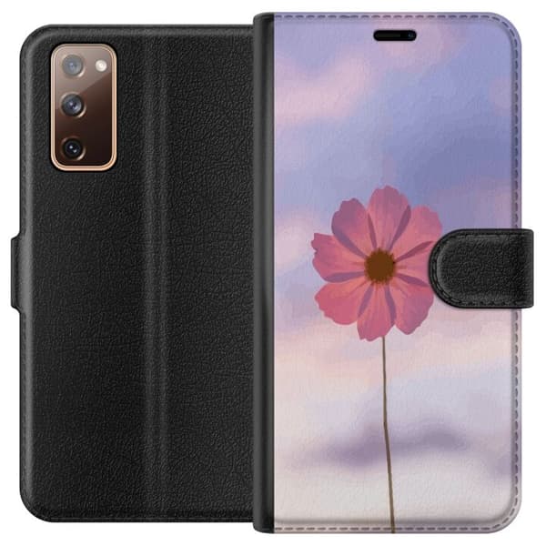 Pung Taske til Samsung Galaxy S20 FE med Lyserød Blomst