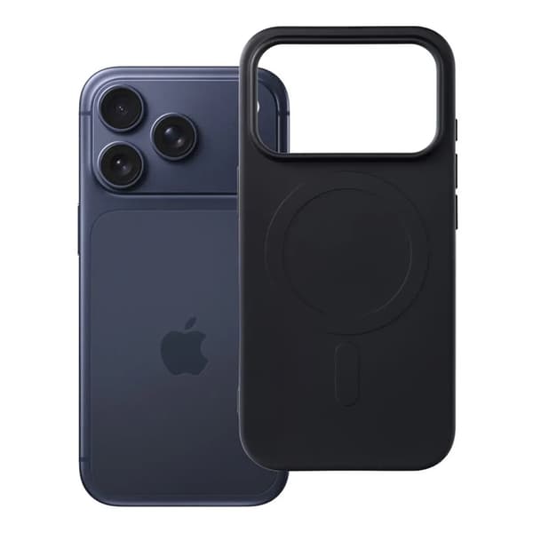 Mobilcover til iPhone 18 Pro Max Magsafe Silikone Big Hole - Sort