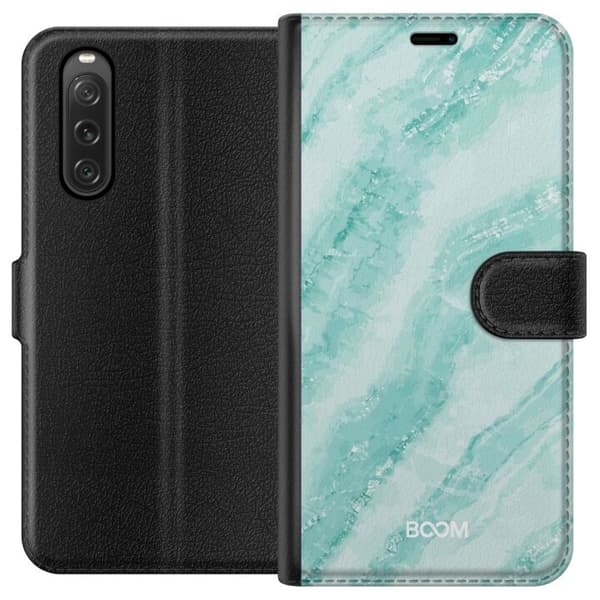 Pung Taske til Sony Xperia 10 V med Mint Marmor