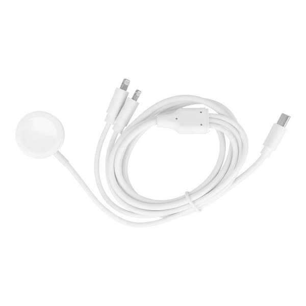 3in1 iPhone Lightning 2kpl + Apple Watch 3W USB-C:hen