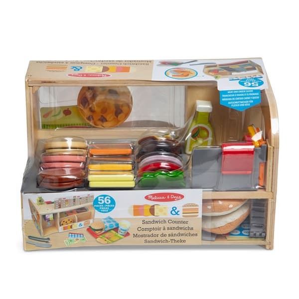 MND Trälekset Wooden Playset Slice and Stack Sandwich Counter