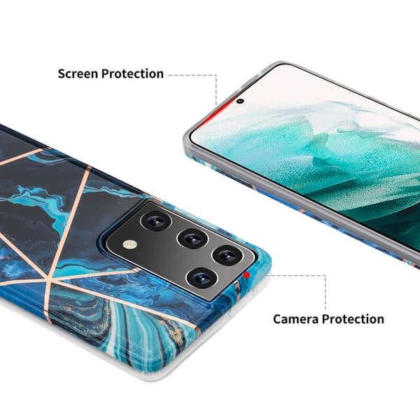 BOOM - Gitterdæksel Galaxy S21 Ultra - Sort Marmor