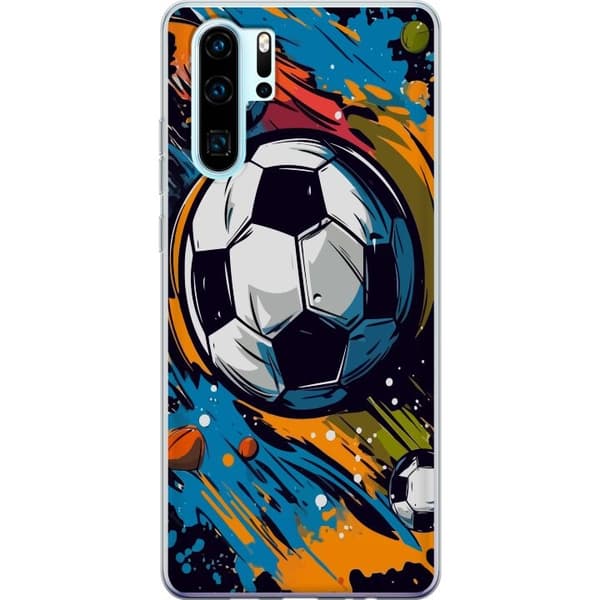 Telefontaske til Huawei P30 Pro med fodbolde