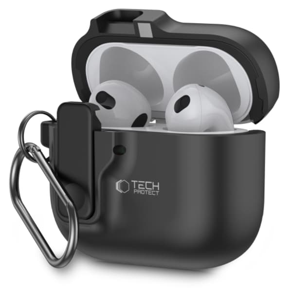 Tech-Protect Airpods 4 Etui Slim Hook - Sort