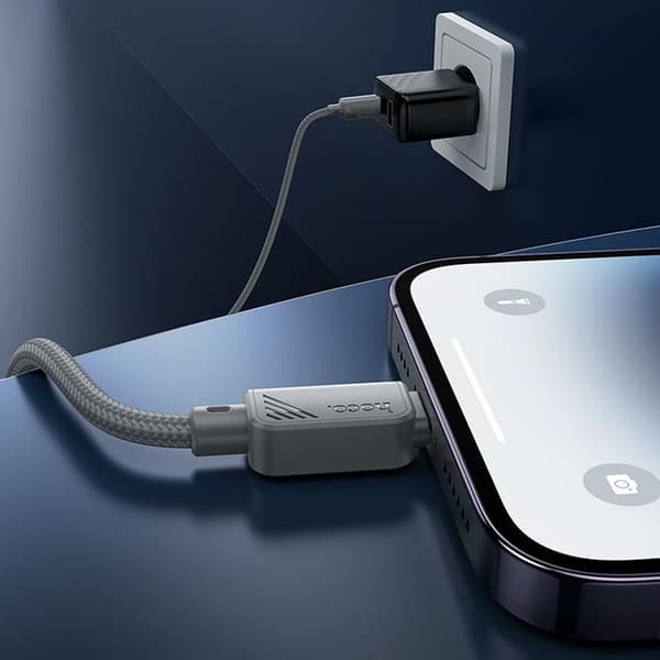 HOCO USB-C til Lightning Kabel 27W 1m X113 - Grå