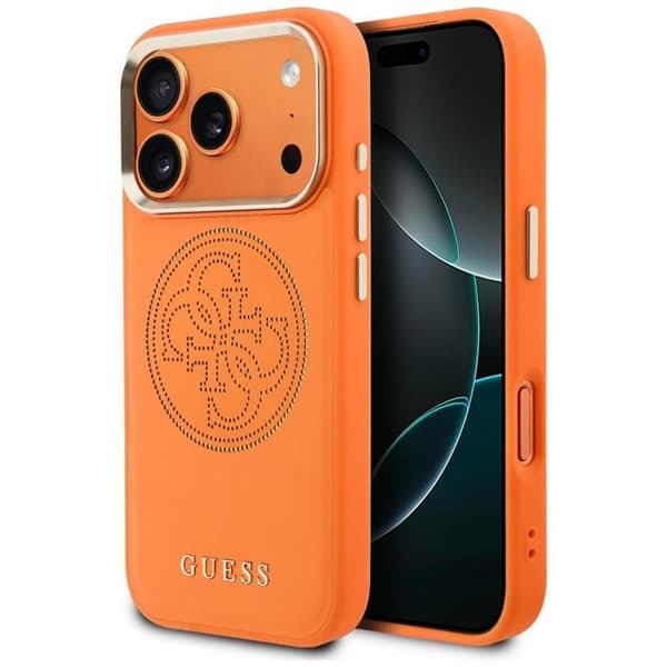 Guess Mobilskal För iPhone 17 Pro Max MagSafe  Perforated 4G - Orange
