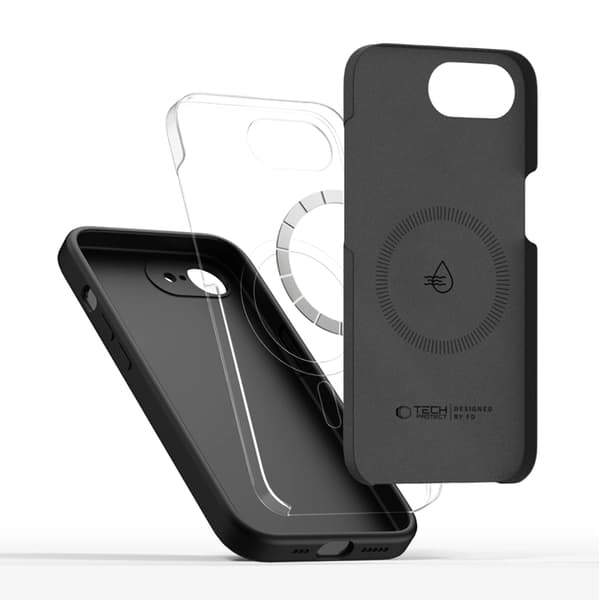 Tech-Protect Mobilcover Til iPhone 16e/17e Magsafe Silikone - Sort