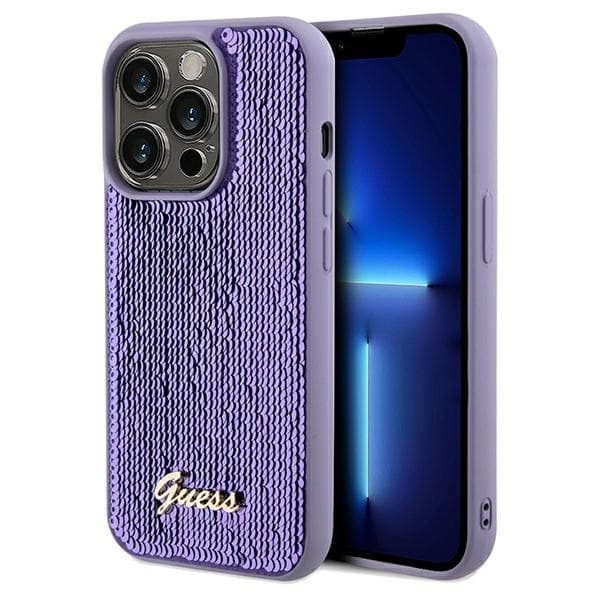 Guess telefontaske til iPhone 14 Pro Max MagSafe Sequin Script Metal