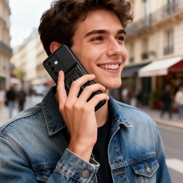Tech-Protect Mobilskal För Galaxy A27 Camshield Pro - Svart