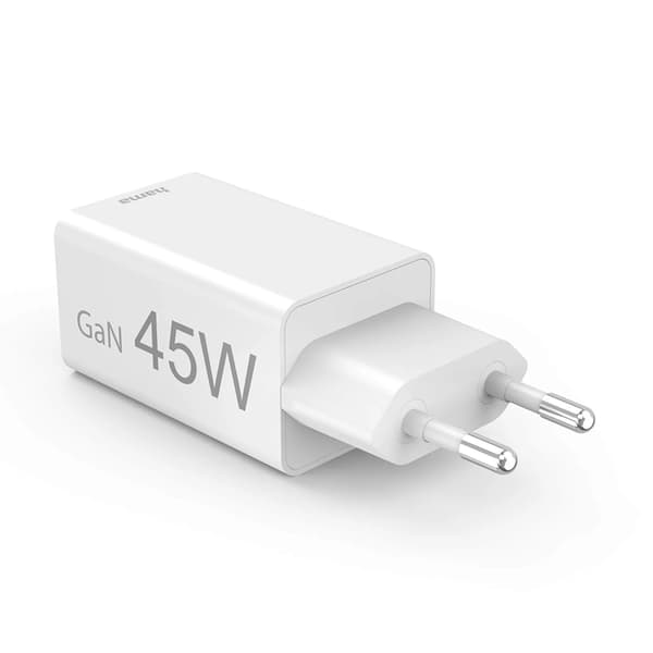 Hama Snabbladdare 45W 1xUSB-C 1xUSB-A GaN - Vit