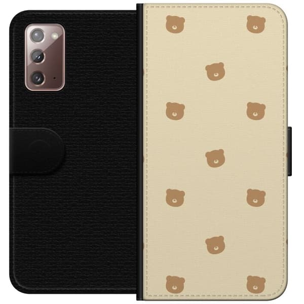 Plånboksfodral till Samsung Galaxy Note20 med Björnmönster