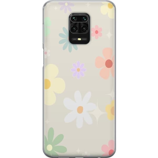 Mobilskal till Xiaomi Redmi Note 9S med fejdande blommor