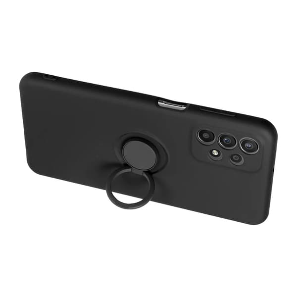 Telefontaske til Galaxy A26 5G silikone ring - sort
