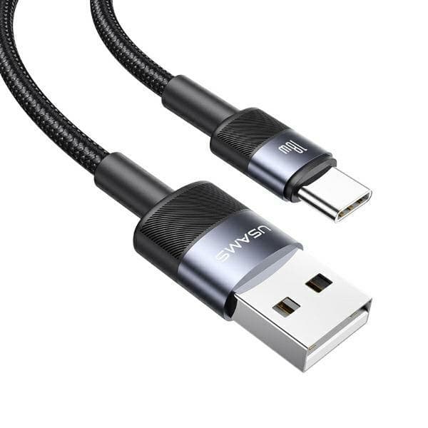 USAMS Kabel USB–USB-C 3A 1,2m (US-SJ718) - Stålgrå