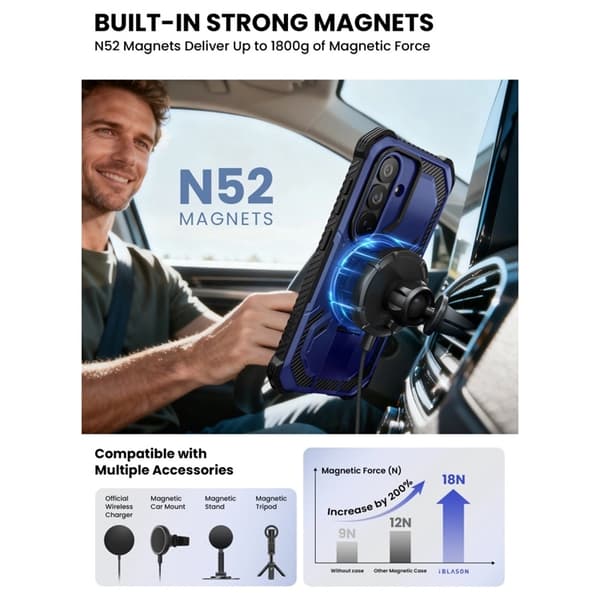 SupCase Mobilskal För Galaxy S26 Magsafe IBLSN Armorbox - Cobalt