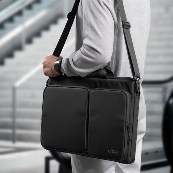 Tech-Protect Computertaske 17" Defender - Sort