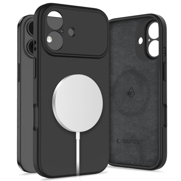 Tech-Protect iPhone 17 Magsafe Silikone Telefontaske - Sort