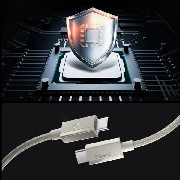 Spigen USB-C til USB-C Kabel EB6015CC Essential 1.5m 60W - Titanium