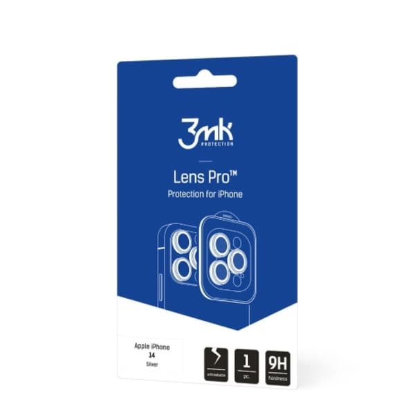3MK iPhone 14 Sølv kameralinsedæksel