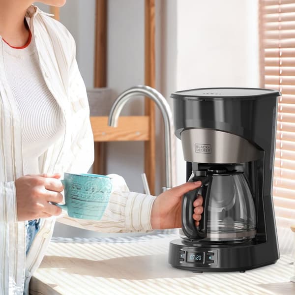 BLACK+DECK Kaffebryggare LCD 12 Koppar