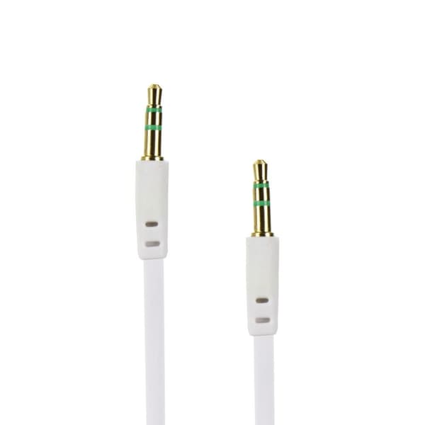 Platt AUX kabel 3.5mm Jack vit 1m