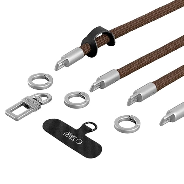 Tech-Protect Mobilrem Crossbody C10S - Valnötsbrun/Titanium